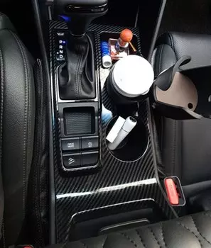 Автомобильный держатель для напитков Hyundai Tucson, декоративная рамка, наклейка из углеродного волокна для Hyundai Tucson 2019, 2020