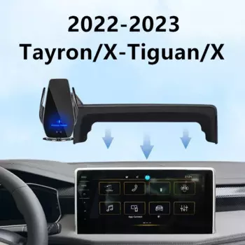 Автомобильный держатель для телефона 2022-2023 для Volkswagen VW Tayron X, беспроводное зарядное устройство, модификация навигации, внутренний размер 12 дюймов