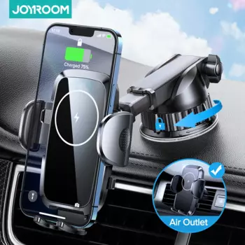 Автомобильный держатель для телефона Joyroom 15 Вт Qi, беспроводная быстрая зарядка, держатель для телефона с присоской, подставка для iPhone 12 Pro, Samsung, Huawei
