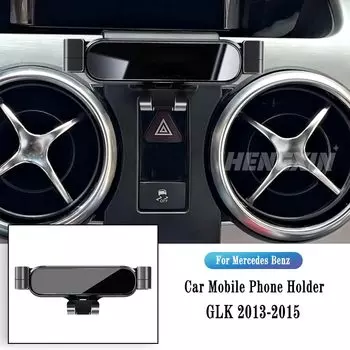 Автомобильный держатель для телефона Mercedes Benz GLK X204 2008-2015 гравитационный навигационный кронштейн GPS подставка с зажимом для воздуховыпускного отверстия Поворотная поддержка