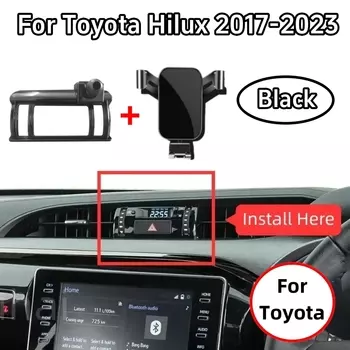 Автомобильный держатель телефона для Toyota Hilux 2017-2021 2022 2023, автомобильный Стайлинг, кронштейн, GPS-подставка 180 ° Вращающиеся автомобильные аксессуары
