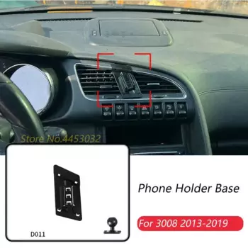 Автомобильный держатель телефона, только для Peugeot 3008 2013-2019, фиксированный кронштейн для выпуска воздуха, аксессуары, диаметр 17 мм