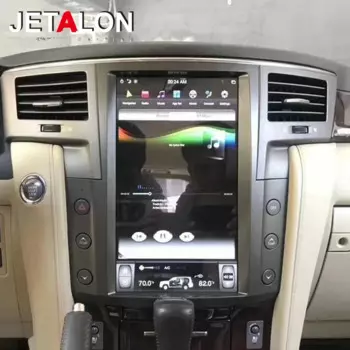 Автомобильный DVD-плеер 256 ГБ, экран 13,6 дюйма Tesla для Lexus LX570 2007-2015 CARLAY WIFI Android 13, радио, аудио плеер с GPS-навигацией