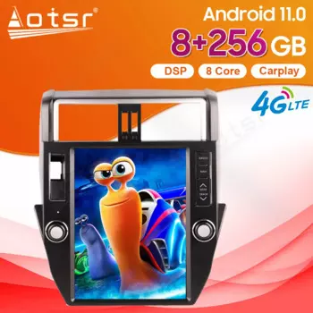 Автомобильный DVD-плеер 8 + 256G для TOYOTA LAND CRUISER Prado 150 2010-2017, автомобильное радио, мультимедийный видеоплеер, навигация GPS, Android 11, двойной Din