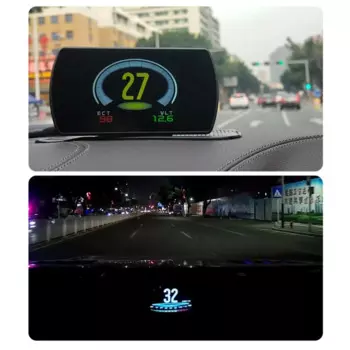 Автомобильный головной дисплей, часы, проектор на лобовое стекло, спидометр, сигнализация об усталости, напоминание о вождении,