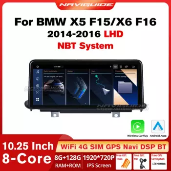 Автомобильный GPS-радиоприемник для BMW X5 F15 X6 F16 LHD 10,25-128