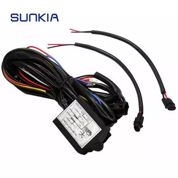 Автомобильный контроллер SUNKIA DRL, автоматический светодиодный релейный жгут дневных ходовых огней, диммер включения/выключения 12-18 В со стробоскопом и функцией затемнения