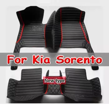 Автомобильный Ковер, напольный коврик для Kia Sorento MQ4 2021 2022 2023, Водонепроницаемые кожаные кошачьи напольные коврики, автомобильные аксессуары