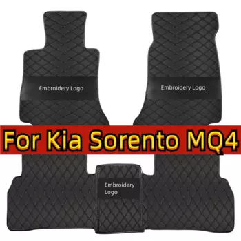 Автомобильный Ковер, напольный коврик для Kia Sorento MQ4 2021 2022 2023, Водонепроницаемые кожаные кошачьи напольные коврики, автомобильные аксессуары