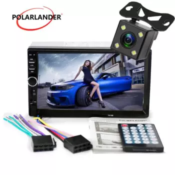 Автомобильный MP3-плеер, плеер 2 Din с 7-дюймовым сенсорным HD экраном 1080HD, Bluetooth, FM/MP5/USB, с функцией Mirror Link, для Android