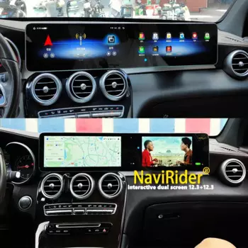 Автомобильный мультимедийный видеоплеер с GPS-Навигатором, двойной экран 12,3 дюйма, 128G Android Carplay для Benz C GLC NTG 5,0 5,5 6,0 2016-2022