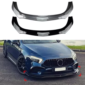 Автомобильный передний бампер, спойлер, нижний сплиттер лезвия для Mercedes Benz A Class W177 A180 A200 A35 AMG 2019 2020 2021 2022