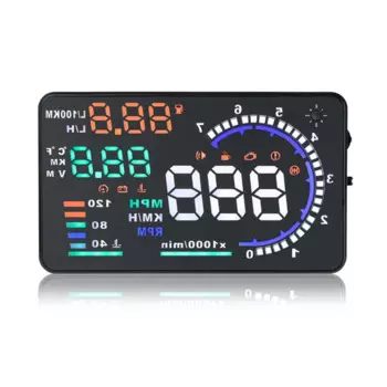 Автомобильный проектор на лобовое стекло A8 OBD2, проектор на лобовое стекло, скорость, быстрое напряжение, скорость сигнализации, температура воды, диагностический инструмент