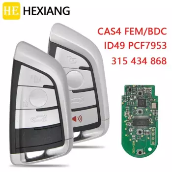 Автомобильный пульт дистанционного управления HE Xiang для BMW 3 5 7 F Series CAS4 CAS4 + FEM/BDC EWS5 ID49 PCF7945 PCF7953, замена карты Promixity