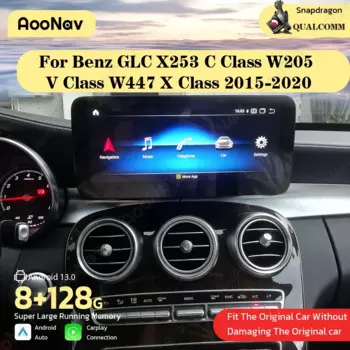 Автомобильный радиоприемник 10,25 для Benz GLC X253 C Class W205 V Class W447 X Class 2015-2020 Android GPS Мультимедийный проигрыватель с навигацией Qualcomm