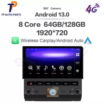 Автомобильный радиоприемник 12,3 дюйма для Toyota Land Cruiser LC70 LC75 LC76 Android 13 мультимедийный плеер GPS навигация Carplay Unit DSP 4G WIFI