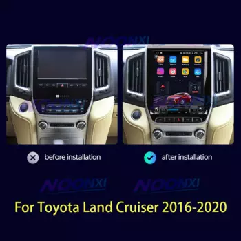 Автомобильный радиоприемник 256G с IPS экраном, видео, Bluetooth, автомобильные мультимедийные плееры Carplay для Toyota Land Cruiser 2015-2020