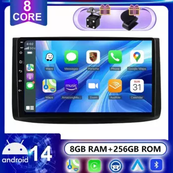 Автомобильный радиоприемник 4G + 64 ГБ для Chevrolet Aveo 2006 2007 2008 2009 2010-2012 2din Android 14 Carplay Multimidia, видеоплеер, головное устройство