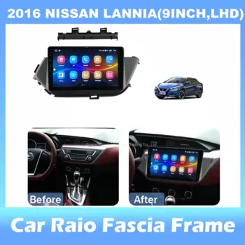 Автомобильный радиоприемник 9 дюймов 2din для NISSAN LANNIA 2016 + стереопанель, для Teyes Автомобильная панель с двойным Din CD DVD рамкой