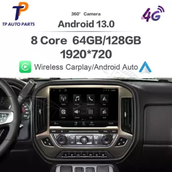 Автомобильный радиоприемник для Chevy Silverado 1500 2018 Chevrolet GMC Sierra 2014-2020 Android видеоплеер мультимедийный GPS 13,3 дюймовый автомобильный радиоприемник