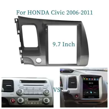 Автомобильный радиоприемник для Honda Civic 2006-2011, 9,7 дюйма, MP5, стереопанель, рамка для установки приборной панели, 2Din