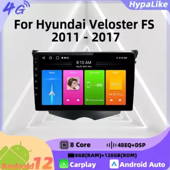 Автомобильный радиоприемник для Hyundai Veloster FS 2011-2017, 2-диночный экран Android, стерео GPS-навигация, авторадио, головное устройство, мультимедийный плеер