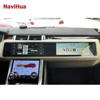 Автомобильный радиоприемник для Land Rover Range Rover Sport L494 12,3-дюймовый автомобильный радиоприемник с двумя экранами, GPS-навигация, автомобильный стерео DVD-плеер Carplay