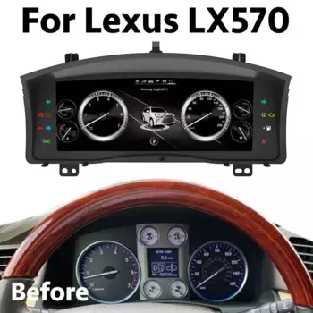 Автомобильный радиоприемник для Lexus LX570 2007-2015, дисплей, мультимедийный плеер, головное устройство, цифровая панель, Автомобильный спидометр с ЖК-дисплеем, GPS-навигация