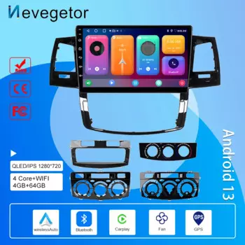 Автомобильный радиоприемник для Toyota Fortuner 1 AN50 AN60 HILUX Revo Vigo 2005 - 2014 Android автомобильный GPS-навигатор мультимедийный плеер No 2din DVD