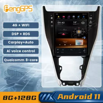 Автомобильный радиоприемник DSP стерео для Toyota Harrier 2013-2018 Android13 DVD беспроводной Carplay мультимедийный плеер GPS Navi Bluetooth головное устройство