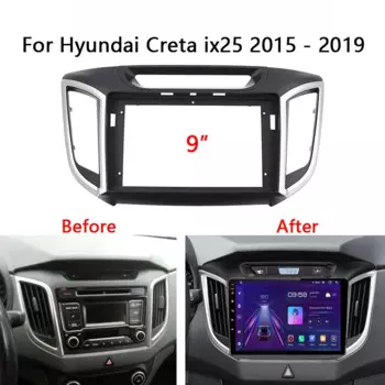 Автомобильный радиоприемник Fascia ДЛЯ Hyundai Creta IX25 2015 2016 2017 2018 2019, автомобильный стереоприемник, установка панели приборной панели, комплект рамы