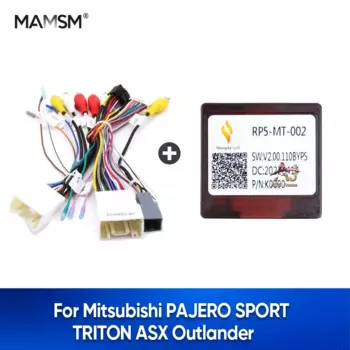 Автомобильный радиоприемник MAMSM Canbus Box для Mitsubishi PAJERO SPORT TRITON ASX Outlander, жгут проводов, внешний трос