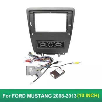 Автомобильный радиоприемник MP5 Player Panel Fascia 10 дюймов для 2008-2013 FORD MUSTANG 2Din Стереоплеер Встановіть панель объемного звучания Dash Kit GPS Frame