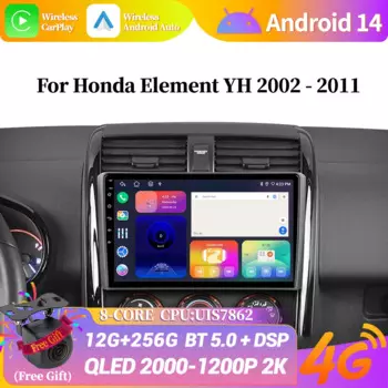 Автомобильный радиоприемник, мультимедийное видео GPS для Honda Element YH 2002-2011 Android 14 навигация без 2Din DVD-плеер, авторадио, экран для автомобиля