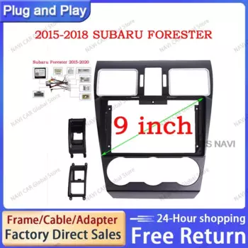 Автомобильный радиоприемник NAVI, 9 дюймов, для Subaru Forester 2016, 2017, 2018, видеопанель, проигрыватель, аудиоприемник, 2 Din, рамка, комплект для крепления приборной панели