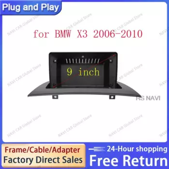 Автомобильный радиоприемник NAVI Fascia ДЛЯ BMW X3 2006-2010, стерео, GPS-плеер, устанавливаемая панель Surround, лицевая панель, комплект для крепления приборной панели, 9 дюймов, рамка