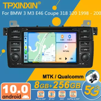 Автомобильный радиоприемник Qualcomm/MTK для BMW 3 M3 E46 Coupe 318 320 1998 - 2006 Android 2Din стереоприемник Авторадио мультимедийный плеер GPS