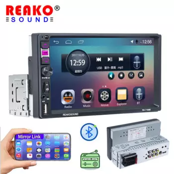 Автомобильный радиоприемник реакosound 1 Din Carplay Bluetooth Авторадио 7 дюймов MP5 Аудио Видео плеер FM Радио сенсорный экран TF 1 Din USB