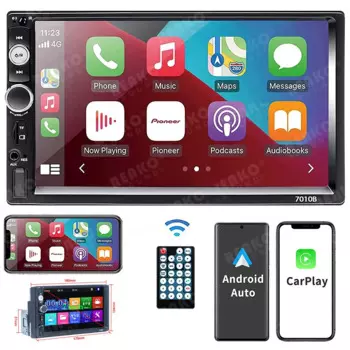 Автомобильный радиоприемник реакosound 1 Din Carplay MP5, автомобильный стерео-плеер, цифровой Bluetooth аудио FM Музыкальный стерео с 2 USB AUX входом