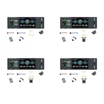 Автомобильный радиоприемник с Bluetooth, вид сзади, 1Din, MP3-плеер, аудиоресиверы, быстрый MP5-плеер