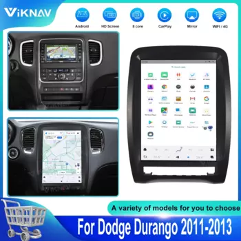 Автомобильный радиоприемник с сенсорным экраном для Dodge Durango 2011-2013, Android Auto, GPS-навигация, мультимедийный стерео видеоплеер, головное устройство Carplay
