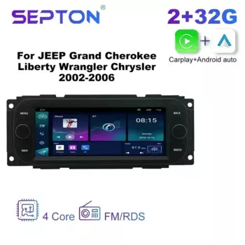 Автомобильный радиоприемник SEPTON для JEEP Grand Cherokee Liberty Wrangler Chrysler 2002-2006, автомобильный экран Android Auto Automovie, мультимедиа