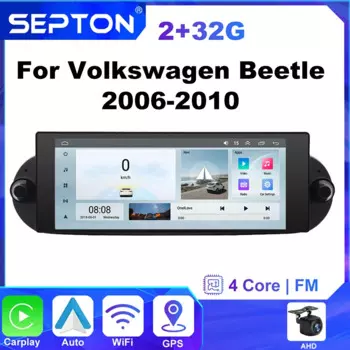 Автомобильный радиоприемник SEPTON для Volkswagen Beetle 2006-2010 навигация GPS 6,86 "WIFI автомобильный аудио стерео экран Android Auto Carplay плеер