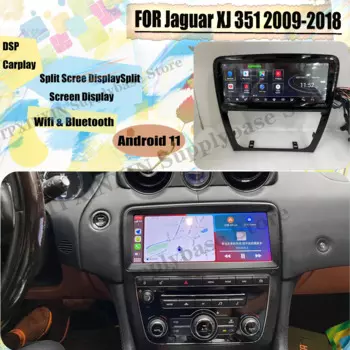 Автомобильный радиоприемник, стереоприемник Android 11 для Jaguar XJ 351 2009 2010 2011 2012 2013 2014 2015 2016-2018, автомобильный аудиопроигрыватель, головное устройство