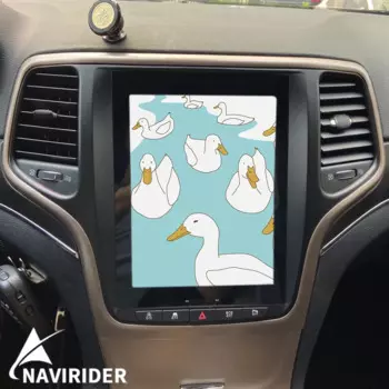 Автомобильный радиоприемник Tesla с вертикальным экраном для Jeep Grand Cherokee Laredo 2015 GPS Android 11 Автомобильный мультимедийный видеоплеер беспроводной Carplay