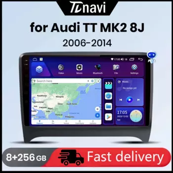 Автомобильный радиоприемник TL7Plus для Audi TT MK2 8J 2006-2014, беспроводной CarPlay, Android, автомобильные интеллектуальные системы, № 2 din, 2din, DVD
