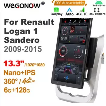 Автомобильный радиоприемник TS10 Android10.0 Ownice для Renault Logan 1 Sandero Lada Largus Lergus Dacia Duster 13,3 ''без DVD Nano 1920*1080