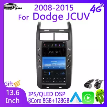 Автомобильный радиоприемник Yoza Carplay для Dodge Journey JCUV 2008-2015 процессор Qualcomm Android 11 стерео Мультимедийный Плеер навигация 4G WIFI