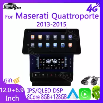 Автомобильный радиоприемник Yoza Carplay для Maserati Quattroporte 2013-2015 Android11, сенсорный экран, мультимедийный плеер, GPS-навигация, стерео 5GWIFI