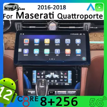 Автомобильный радиоприемник Yoza Carplay для Maserati Quattroporte 2016-2018 Android11, сенсорный экран, мультимедийный плеер, GPS-навигация, стерео 5GWIFI